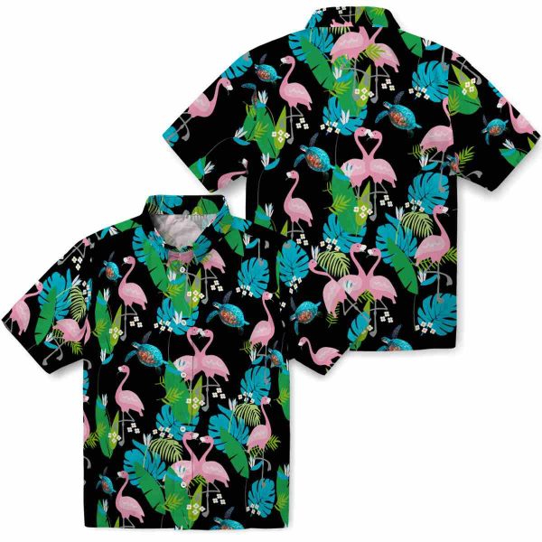 Turtle Flamingo Foliage Hawaiian Shirt Latest Model