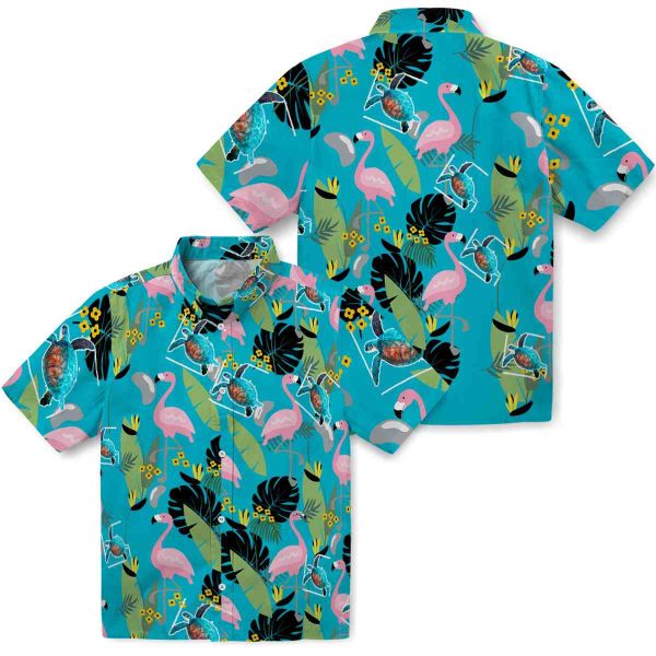 Turtle Flamingo Leaves Hawaiian Shirt Latest Model