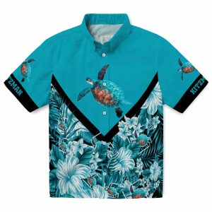 Turtle Floral Chevron Hawaiian Shirt Best selling