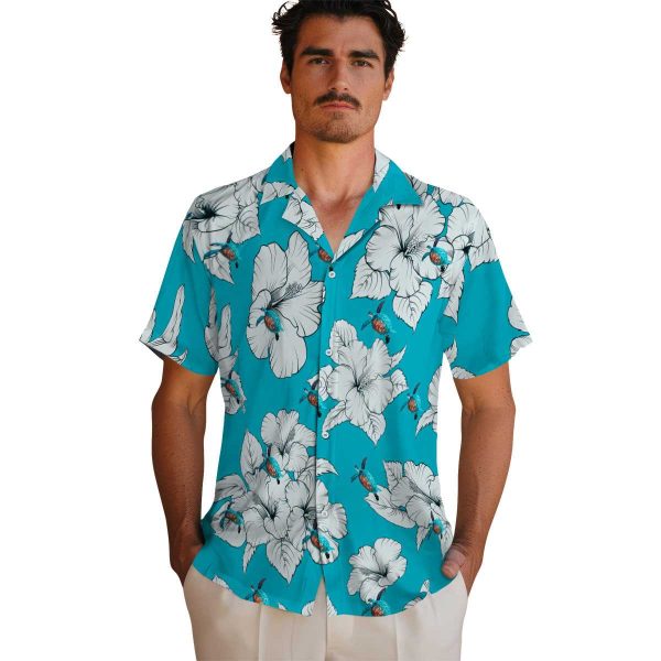 Turtle Hibiscus Blooms Hawaiian Shirt High quality