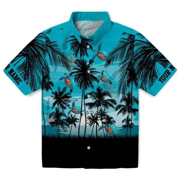 Turtle Sunset Scene Hawaiian Shirt Best selling