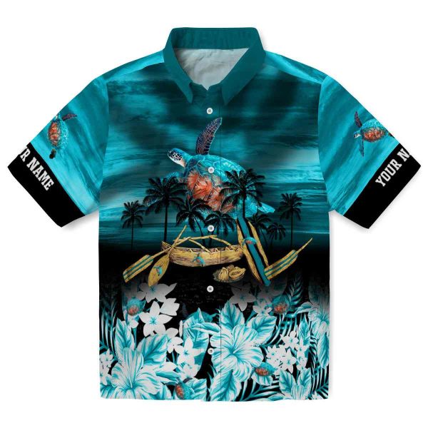 Turtle Tropical Canoe Hawaiian Shirt Best selling