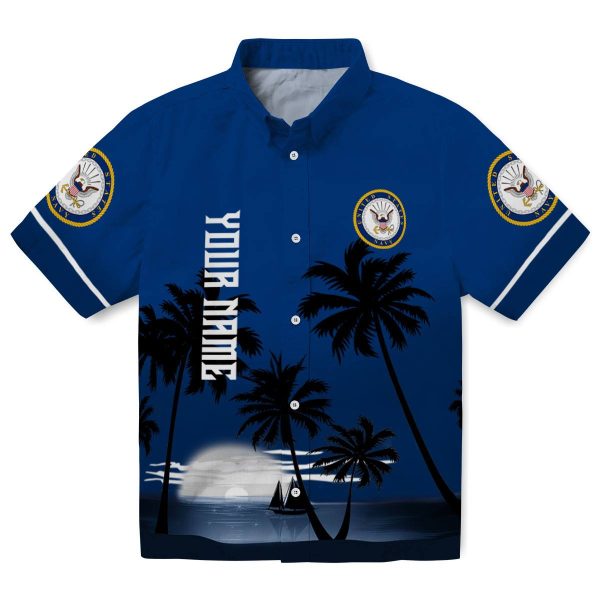 US Navy Beach Sunset Hawaiian Shirt Best selling