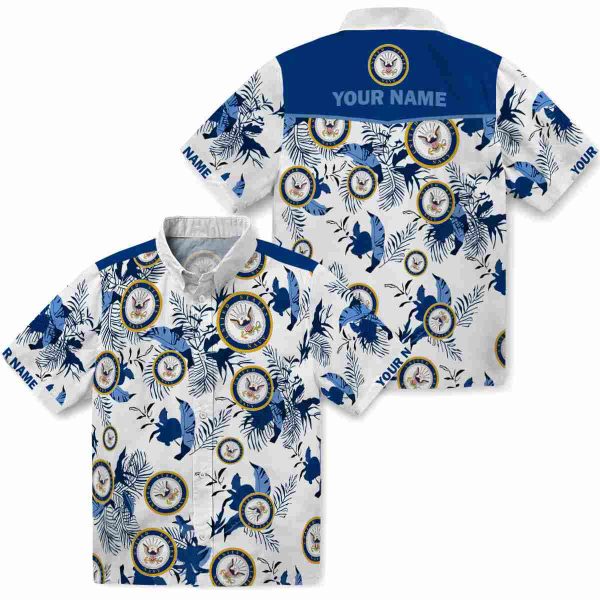 US Navy Botanical Theme Hawaiian Shirt Latest Model