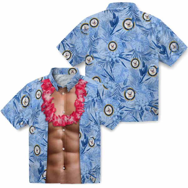 US Navy Chest Illusion Hawaiian Shirt Latest Model