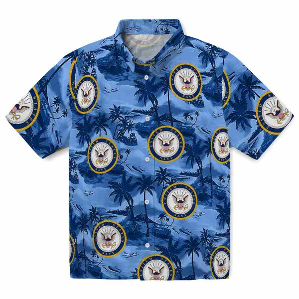 US Navy Coastal Palms Hawaiian Shirt Best selling