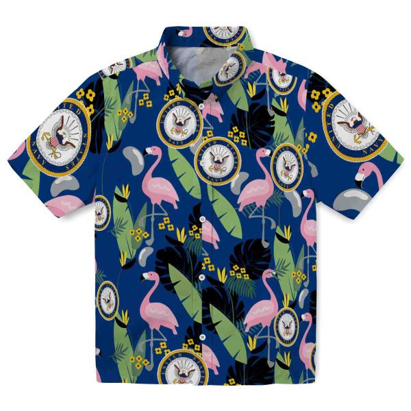 US Navy Flamingo Leaves Hawaiian Shirt Best selling