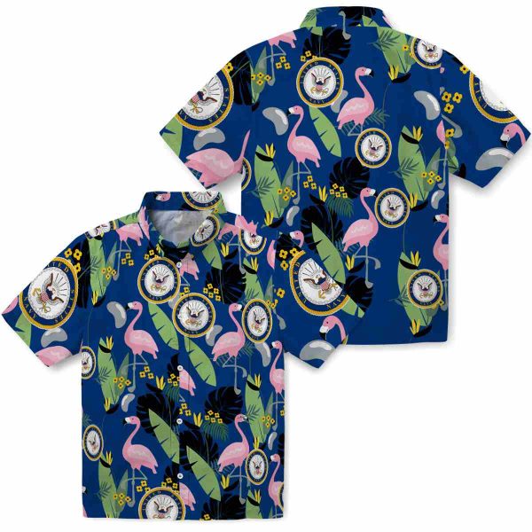 US Navy Flamingo Leaves Hawaiian Shirt Latest Model