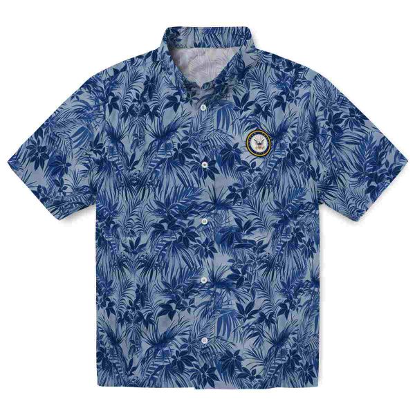 US Navy Leafy Pattern Hawaiian Shirt Best selling