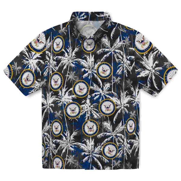 US Navy Palm Pattern Hawaiian Shirt Best selling