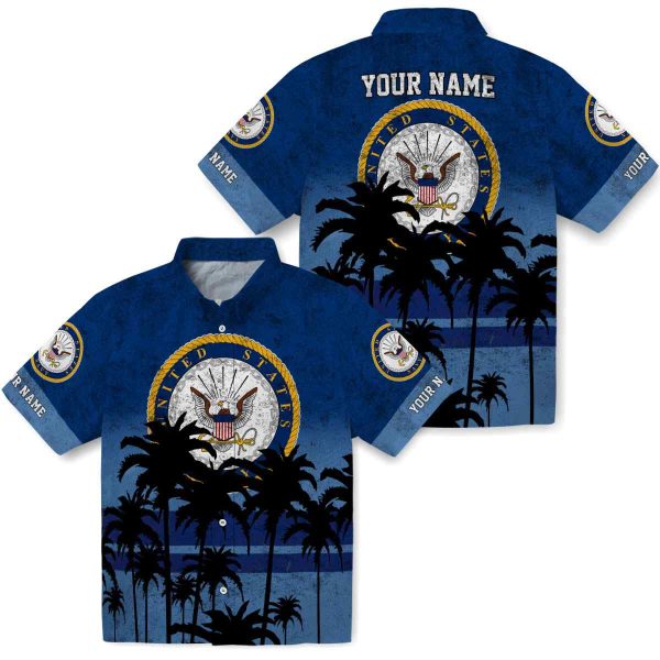 US Navy Sunset Pattern Hawaiian Shirt Latest Model