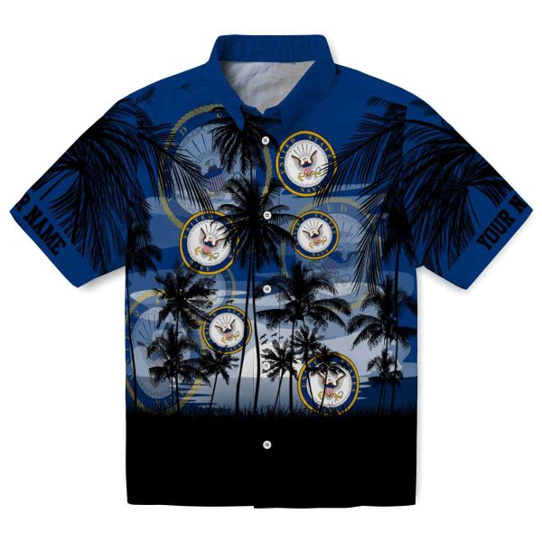 US Navy Sunset Scene Hawaiian Shirt Best selling