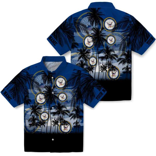 US Navy Sunset Scene Hawaiian Shirt Latest Model