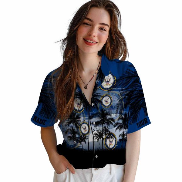 US Navy Sunset Scene Hawaiian Shirt Trendy