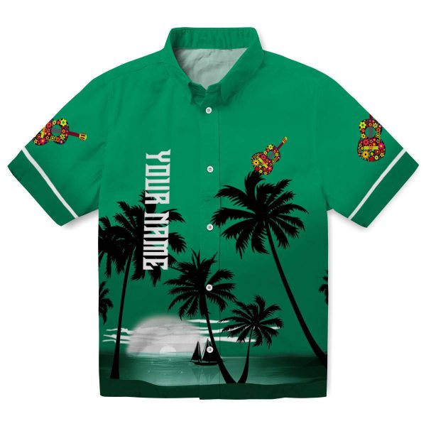 Ukulele Beach Sunset Hawaiian Shirt Best selling