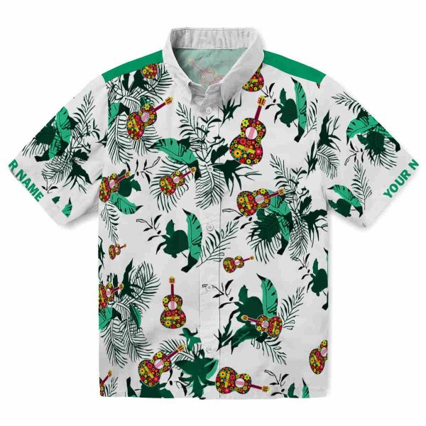 Ukulele Botanical Theme Hawaiian Shirt Best selling