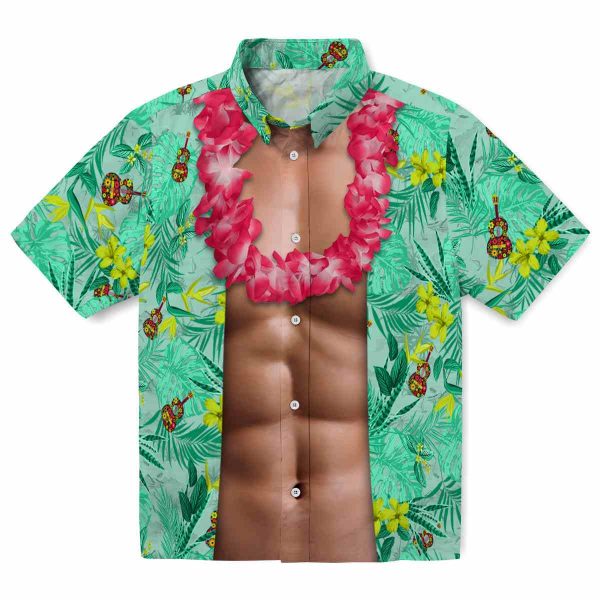 Ukulele Chest Illusion Hawaiian Shirt Best selling