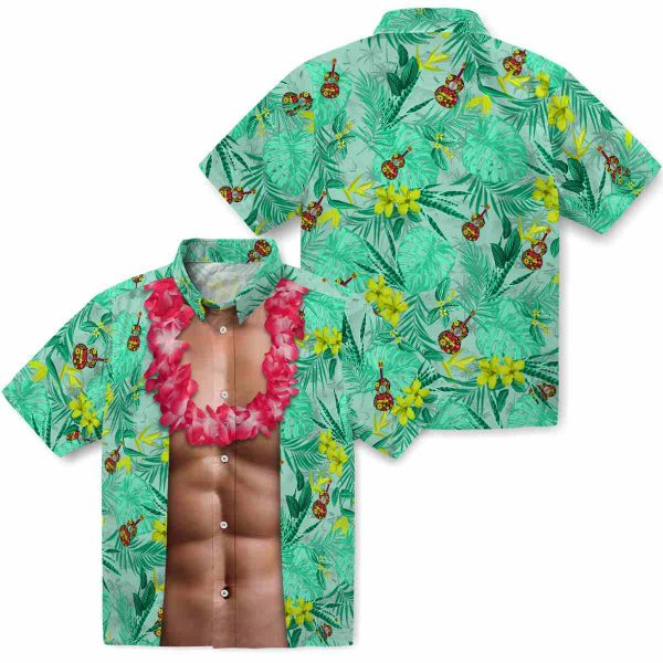 Ukulele Chest Illusion Hawaiian Shirt Latest Model