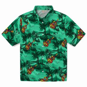 Ukulele Coastal Palms Hawaiian Shirt Best selling