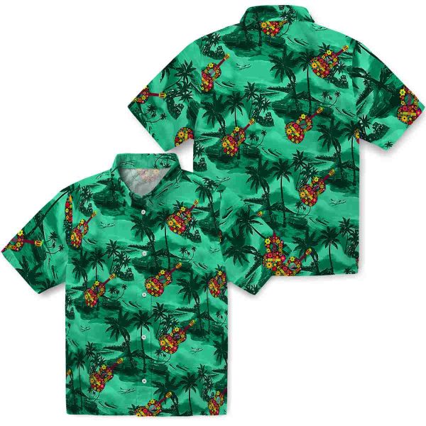 Ukulele Coastal Palms Hawaiian Shirt Latest Model