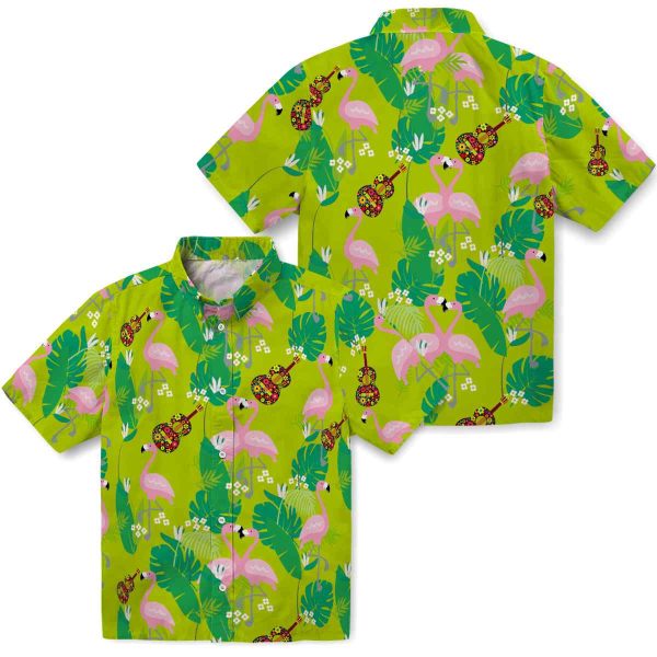 Ukulele Flamingo Foliage Hawaiian Shirt Latest Model