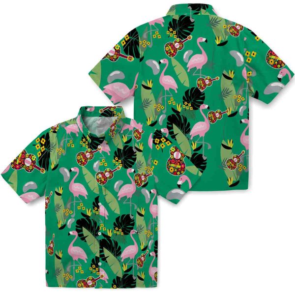 Ukulele Flamingo Leaves Hawaiian Shirt Latest Model