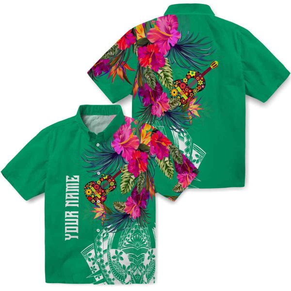 Ukulele Floral Polynesian Hawaiian Shirt Latest Model