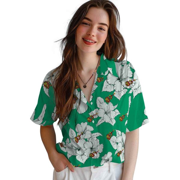 Ukulele Hibiscus Blooms Hawaiian Shirt Trendy