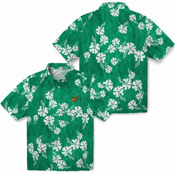 Ukulele Hibiscus Clusters Hawaiian Shirt Latest Model