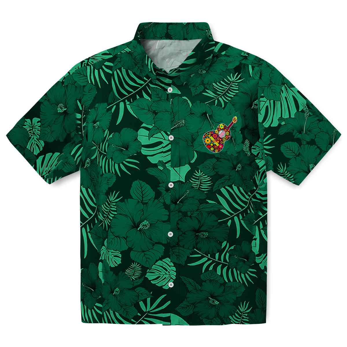 Ukulele Jungle Vibes Hawaiian Shirt Best selling