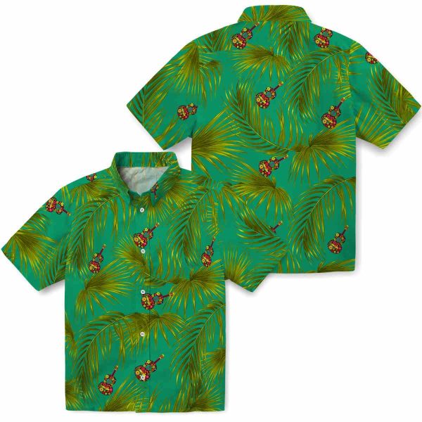 Ukulele Leafy Palms Hawaiian Shirt Latest Model