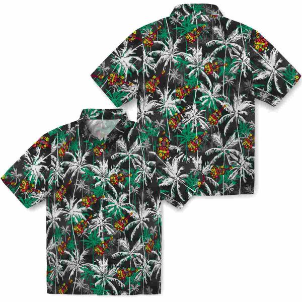 Ukulele Palm Pattern Hawaiian Shirt Latest Model