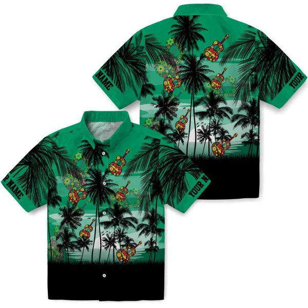 Ukulele Sunset Scene Hawaiian Shirt Latest Model