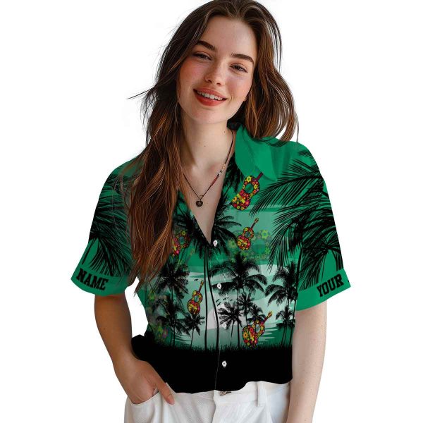 Ukulele Sunset Scene Hawaiian Shirt Trendy