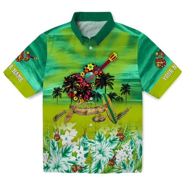 Ukulele Tropical Canoe Hawaiian Shirt Best selling