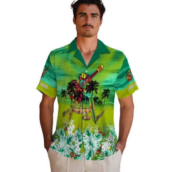 Ukulele Tropical Canoe Hawaiian Shirt High quality