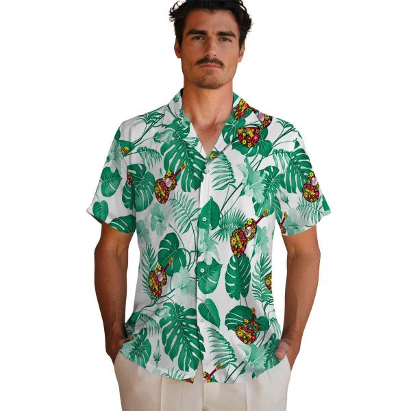 Ukulele Tropical Plants Hawaiian Shirt High quality