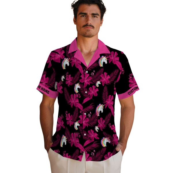 Unicorn Botanical Print Hawaiian Shirt High quality