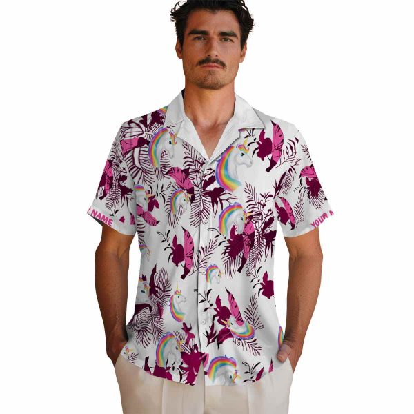 Unicorn Botanical Theme Hawaiian Shirt High quality