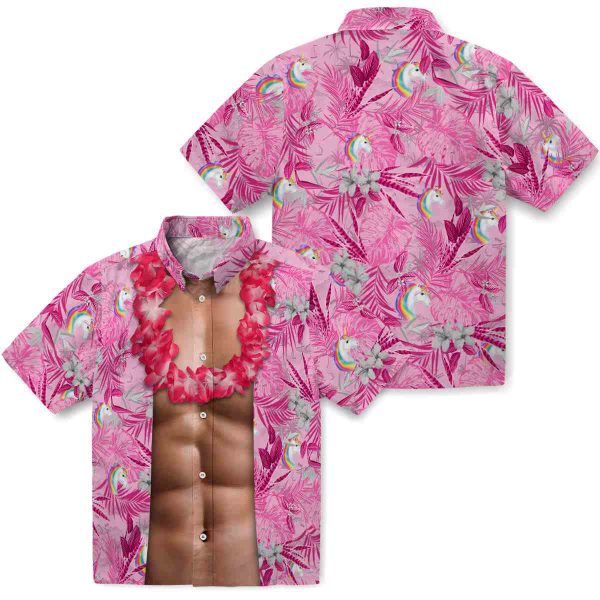 Unicorn Chest Illusion Hawaiian Shirt Latest Model