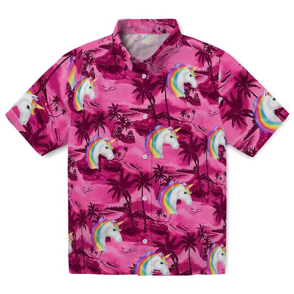 Unicorn Coastal Palms Hawaiian Shirt Best selling