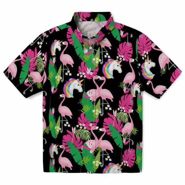 Unicorn Flamingo Foliage Hawaiian Shirt Best selling