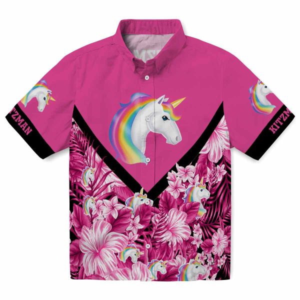 Unicorn Floral Chevron Hawaiian Shirt Best selling