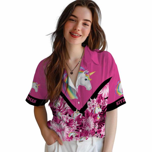 Unicorn Floral Chevron Hawaiian Shirt Trendy