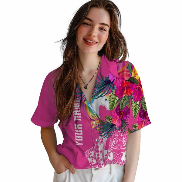 Unicorn Floral Polynesian Hawaiian Shirt Trendy