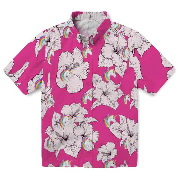 Unicorn Hibiscus Blooms Hawaiian Shirt Best selling