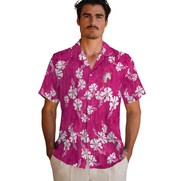 Unicorn Hibiscus Clusters Hawaiian Shirt High quality