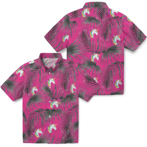 Unicorn Leafy Palms Hawaiian Shirt Latest Model