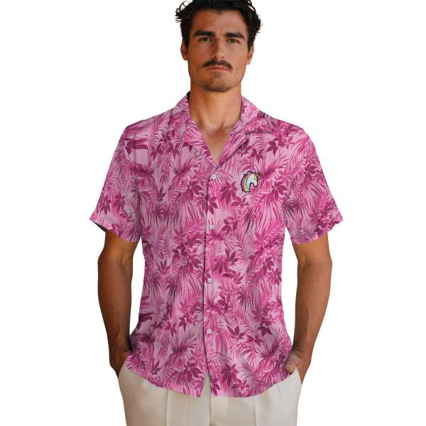 Unicorn Leafy Pattern Hawaiian Shirt High quality