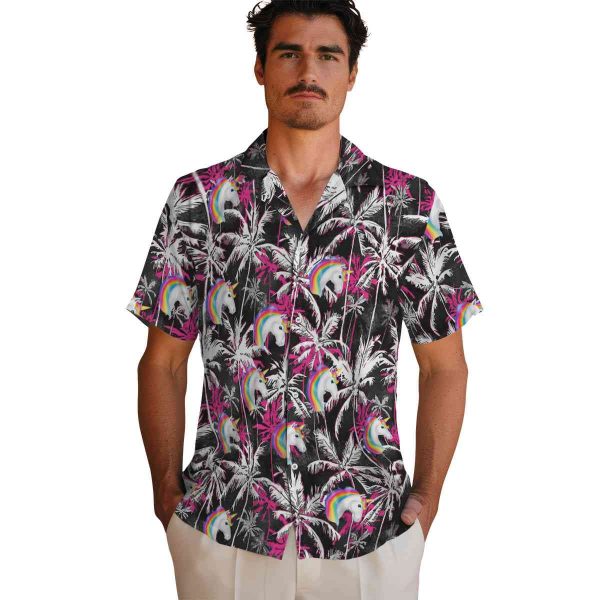 Unicorn Palm Pattern Hawaiian Shirt High quality